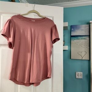 Blush Pink Short Sleeve Women's Top